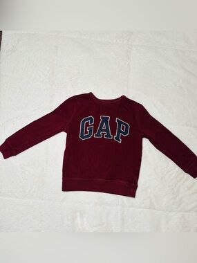 GAP Kids Maroon Logo Crewneck Sweatshirt